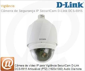 DCS-6915 - Cmera de vdeo IP para Vigilncia SecuriCam D-Link DCS-6915 Articulvel (PTZ) (1920x1080) Audio Dia/noite Zoom 20x