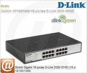 DGS-1016D - Switch Gigabit 16 portas D-Link DGS-1016D (16 x 10/100/1000)