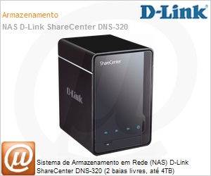 DNS-320 - Sistema de Armazenamento em Rede (NAS) D-Link ShareCenter DNS-320 (2 baias livres, at 4TB)