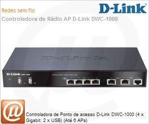 DWC-1000 - Controladora de Ponto de acesso D-Link DWC-1000 (4 x Gigabit; 2 x USB) (At 6 APs)