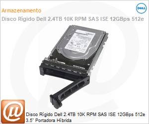 161-BCFV - Disco Rgido Dell 2.4TB 10K RPM SAS ISE 12GBps 512e 3.5" Portadora Hbrida 