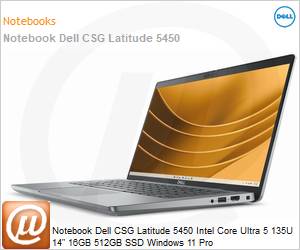 210-BMPR-003Q - Notebook Dell CSG Latitude 5450 Intel Core Ultra 5 135U 14" 16GB 512GB SSD Windows 11 Pro 