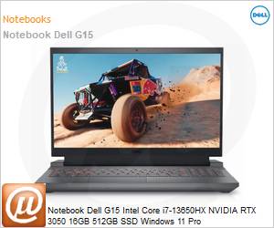 210-BMTH-VY0M - Notebook Dell G15 Intel Core i7-13650HX NVIDIA RTX 3050 16GB 512GB SSD Windows 11 Pro 