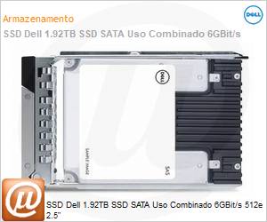 345-BDOM - SSD Dell 1.92TB SSD SATA Uso Combinado 6GBit/s 512e 2.5" 