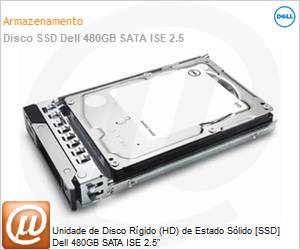 345-BGVP - Unidade de Disco Rígido (HD) de Estado Sólido [SSD] Dell 480GB SATA ISE 2.5" 