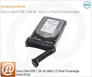 400-ATKR - Disco Dell 8TB 7.2K NL-SAS 3.5 Para Poweredge R440/R540