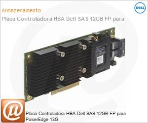 405-AADZ - Placa Controladora HBA Dell SAS 12GB FP para PowerEdge 13G