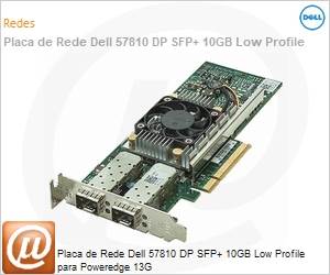 540-BBDX - Placa de Rede Dell 57810 DP SFP+ 10GB Low Profile para Poweredge 13G