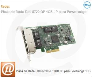 540-BBHB - Placa de Rede Dell5720 QP 1GB LP para Poweredge 13G
