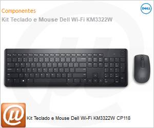 580-BBBB - Kit Teclado e Mouse Dell Wi-Fi KM3322W CP118