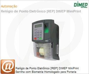 G05506818D - Relgio de Ponto Eletrnico [REP] DIMEP MiniPrint Serrilha com Biometria Homologado para Portaria 1.510/2009-TEM (Impresso de recibos de ponto)