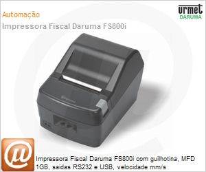 614001156 - Impressora Fiscal Daruma FS800i com guilhotina, MFD 1GB, saidas RS232 e USB, velocidade mm/s