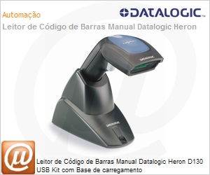 901801013 - Leitor de Cdigo de Barras Manual Datalogic Heron D130 USB Kit com Base de carregamento