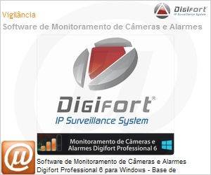 DGFPR2001V6 - Software de Monitoramento de Cmeras e Alarmes Digifort Professional 6 para Windows - Base de gerenciamento de 1 placa de alarme (Limite de 6 placas)