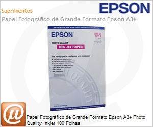 S041069 - Papel Fotogrfico de Grande Formato Epson A3+ Photo Quality Inkjet 100 Folhas