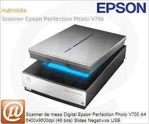 B11B178011 - Scanner de mesa Digital Epson Perfection Photo V700 A4 6400x9600dpi (48 bits) Slides Negativos USB
