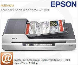 B11B190011 - Scanner de mesa Digital Epson Workforce GT-1500 12ppm/20ipm 4.800dpi