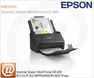 B11B226201 - Scanner Epson WorkForce ES-400 BIV/DUPLEX/35PPM/600DPI/ADF/Preto