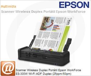 B11B242201 - Scanner Porttil Epson WorkForce ES-300W 25ppm ADF USB Wi-Fi Duplex