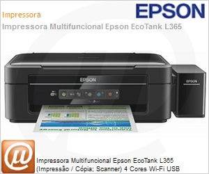 BRCE54302 - Impressora Multifuncional Epson EcoTank L365 (Impresso / Cpia; Scanner) 4 Cores Wi-Fi USB