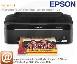 C11CA83221 - Impressora Jato de tinta Stylus Epson T25 16ppm 5760x1440dpi 32KB (Substitui T24)
