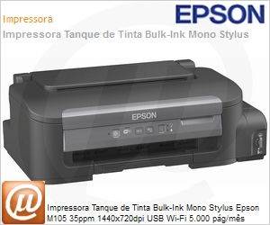 C11CC85212 - Impressora Tanque de Tinta Bulk-Ink Mono Stylus Epson M105 35ppm 1440x720dpi USB Wi-Fi 5.000 pg/ms