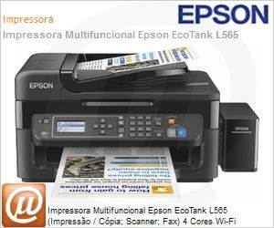 C11CE53302 - Impressora Multifuncional Epson EcoTank L565 (Impresso / Cpia; Scanner; Fax) 4 Cores Wi-Fi