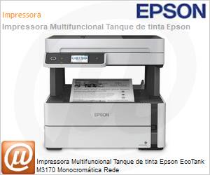 C11CG92302 - Impressora Multifuncional Tanque de tinta Epson EcoTank M3170 Monocromtica Rede