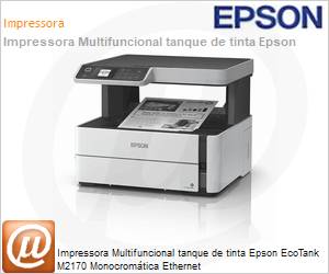C11CH43302 - Impressora Multifuncional tanque de tinta Epson EcoTank M2170 Monocromtica Ethernet