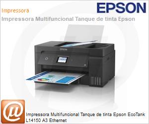 C11CH96302 - Impressora Multifuncional Tanque de tinta Epson EcoTank L14150 A3 Ethernet 