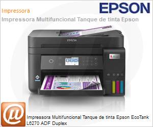 C11CJ61302 - Impressora Multifuncional Tanque de tinta Epson EcoTank L6270 ADF Duplex 