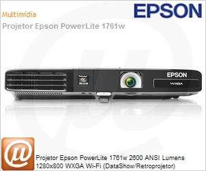 V11H478120 - Projetor Epson PowerLite 1761w 2600 ANSI Lumens 1280x800 WXGA Wi-Fi (DataShow/Retroprojetor)
