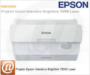 V11HA80021 - Projetor Epson Interativo Brightlink 760Wi Laser 