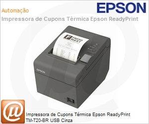 BRCB10081 - Impressora de Cupons Trmica Epson ReadyPrint TM-T20-BR USB Cinza