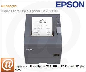 C31C636A9331 - Impressora Fiscal Epson TM-T88FBIII ECF com MFD (10 anos)