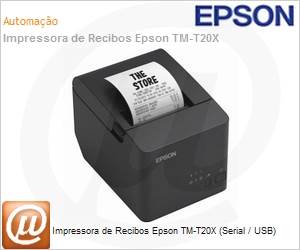 C31CH26031 - Impressora de Recibos Epson TM-T20X (Serial / USB) 