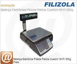 4008723 - Balana Eletrnica Filizola Platina Custom Wi-Fi 30Kg Preta