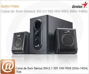 SW-2.1-355 - Caixa de Som Genius SW-2.1 355 10W RMS 20Hz~140Hz 75db