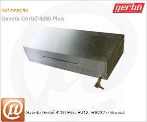 4260-1240-9090 - Gaveta Gerb 4260 Open Top com Chave RJ12 4260-1240 