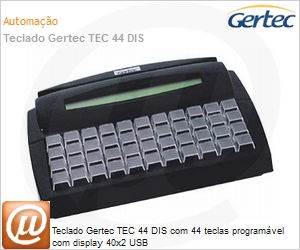 004.0872.7 - Teclado Gertec TEC 44 DIS com 44 teclas programvel com display 40x2 USB