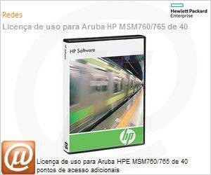 J9371A - Licena de uso para Aruba HPE MSM760/765 de 40 pontos de acesso adicionais