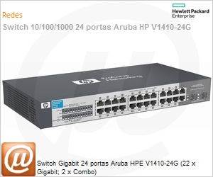 J9561A - Switch Gigabit 24 portas Aruba HPE V1410-24G (22 x Gigabit; 2 x Combo)