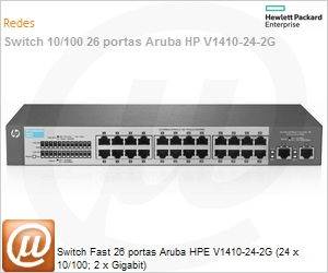 J9664A - Switch Fast 26 portas Aruba HPe V1410-24-2G (24 x 10/100; 2 x Gigabit)