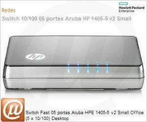 J9791A - Switch Fast 05 portas Aruba HP 1405-5 v2 Small Office (5 x 10/100) Desktop
