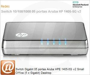 J9792A - Switch Gigabit 05 portas Aruba HP 1405-5G v2 Small Office (5 x Gigabit) Desktop