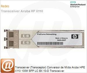 JD101A - Transceiver (Transceptor) Conversor de Mdia Aruba HP X110 100M SFP LC BX 10-D Transceiver