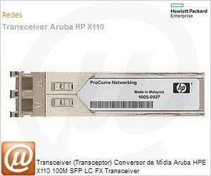 JD102B - Transceiver (Transceptor) Conversor de Mdia Aruba HP X110 100M SFP LC FX Transceiver