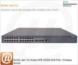 JD449A - Switch sem fio Aruba HPE A3000-24G-PoE+ Wireless Switch