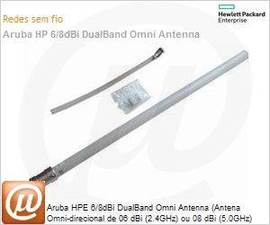 JD907A - Aruba HPE 6/8dBi DualBand Omni Antenna (Antena Omni-direcional de 06 dBi (2.4GHz) ou 08 dBi (5.0GHz) conector N fmea) (Antigo 3Com 3CWE591)