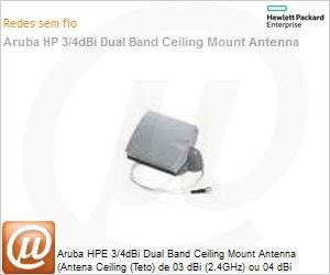 JD908A - Aruba HPE 3/4dBi Dual Band Ceiling Mount Antenna (Antena Ceiling (Teto) de 03 dBi (2.4GHz) ou 04 dBi (5.0GHz) conector N fmea) (Antigo 3Com 3CWE592)